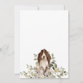 Cocker Spanel Puppy Baby Shower Einladung (Rückseite)