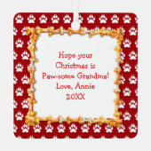 Cocker Spanel Puppy Dog Personalisiert Weihnachten Ornament Aus Metall (Rückseite)