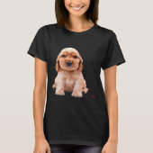 Cocker Spanel Puppy Dog Weihnachten Niedliches Par T-Shirt (Vorderseite)