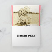 Cocker Spanel Puppy Karte (Innenseite)