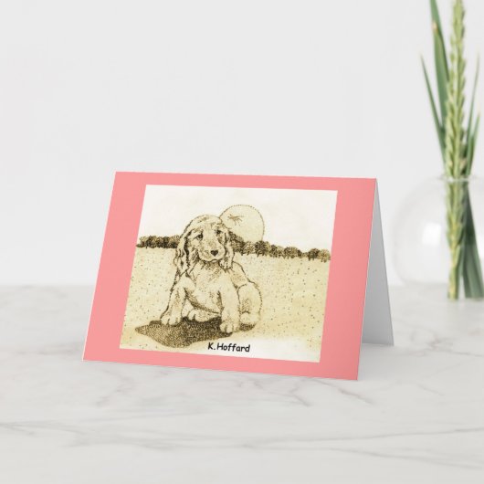 Cocker Spanel Puppy Karte (Vorderseite)