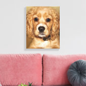 Cocker Spanel Puppy Portrait Leinwand Wrap (Insitu (Wohnzimmer))