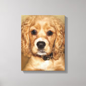 Cocker Spanel Puppy Portrait Leinwand Wrap (Vorderseite)