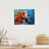Cocker Spanel Quilling Art Dog Portrait Poster (Küche)