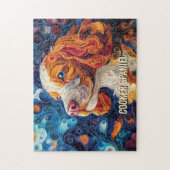 Cocker Spanel Quilling Art Dog Portrait Puzzle (Vertikal)