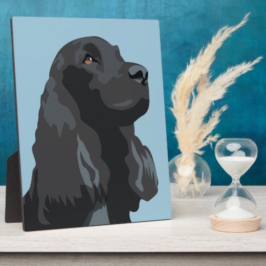 Cocker Spanel - Schwarz - Vorlagen der Rasse Fotoplatte (Seite)