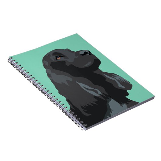 Cocker Spanel - Schwarz - Vorlagen der Rasse Notizblock (Rechte Seite)