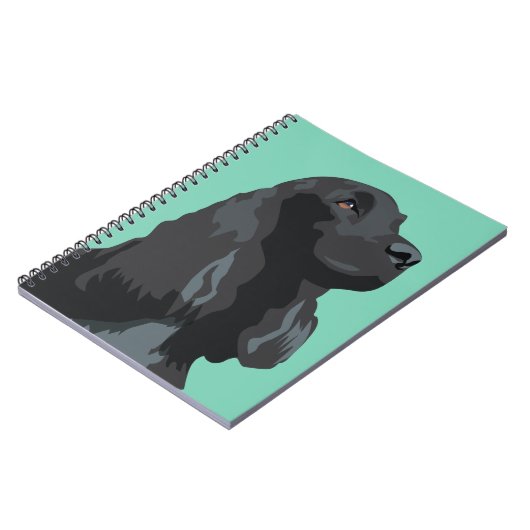 Cocker Spanel - Schwarz - Vorlagen der Rasse Notizblock (Linke Seite)