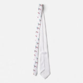 Cocker Spanel Silhouette Geometrisches Muster Ps Krawatte (Rückseite)