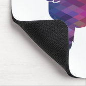 Cocker Spanel Silhouette Geometrisches Muster Pu Mousepad (Ecke)