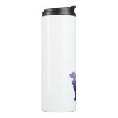 Cocker Spanel Silhouette Geometrisches Muster Pu Thermosbecher (Nach links gedreht)