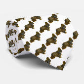 Cocker Spanel Silhouette Halloween White Neck Krawatte (Gerollt)