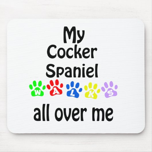 Cocker Spanel Walks Design Mousepad (Vorne)