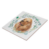 Cocker Spanel Wasserfarbe Keramik Tile Fliese (Seite)