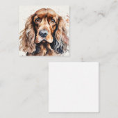 Cocker Spanel Watercolor Mitteilungskarte (Vorne/Hinten)
