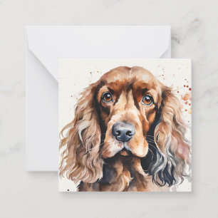 Cocker Spanel Watercolor Mitteilungskarte