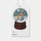 Cocker Spanel Weihnachtsgeschenke Geschenkanhänger (Vorderseite)