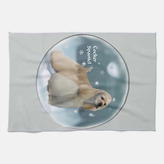 Cocker Spanel Weihnachtsgeschenke Küchentuch (Horizontal)