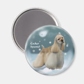 Cocker Spanel Weihnachtsgeschenke Magnet (Vorderseite/Rückseite)