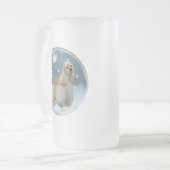 Cocker Spanel Weihnachtsgeschenke Mattglas Bierglas (Vorderseite Links)