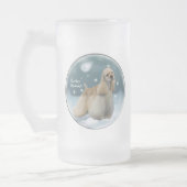 Cocker Spanel Weihnachtsgeschenke Mattglas Bierglas (Links)