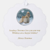 Cocker Spanel Weihnachtsgeschenke Ornament Karte (Rückseite)