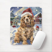 Cocker Spanel Winter Wonderland Weihnachtsfreude Mousepad (Mit Mouse)