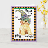 Cocker Spanel Witch Karte (Gelbe Blume)