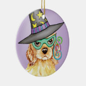 Cocker Spanel Witch Keramik Ornament (Rechts)