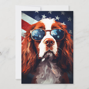 Cocker Spaniel 4. Juli Unabhängigkeitstag Feiertagskarte