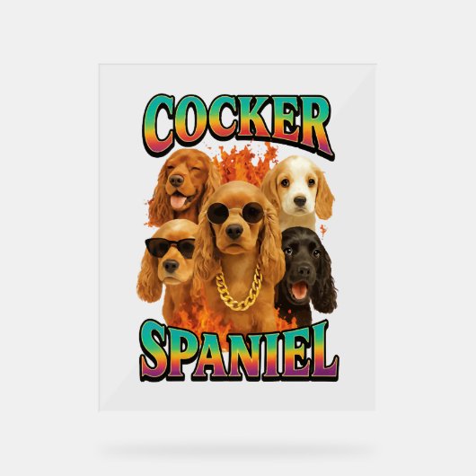 Cocker Spaniel Acrylschild (Vorderseite)