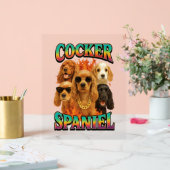 Cocker Spaniel Acrylschild (Hochzeit)