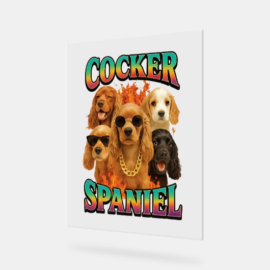 Cocker Spaniel Acrylschild (Winkel)