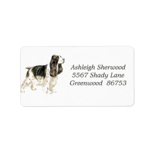 Cocker spaniel-Adressen-Etikett Adressaufkleber