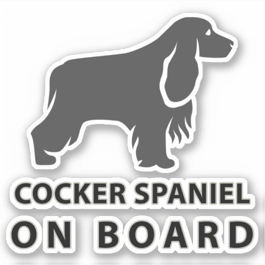 Cocker Spaniel an Bord Aufkleber (Vorderseite)