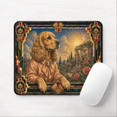 Cocker Spaniel, Art Deco Hund Mousepad (Mit Mouse)