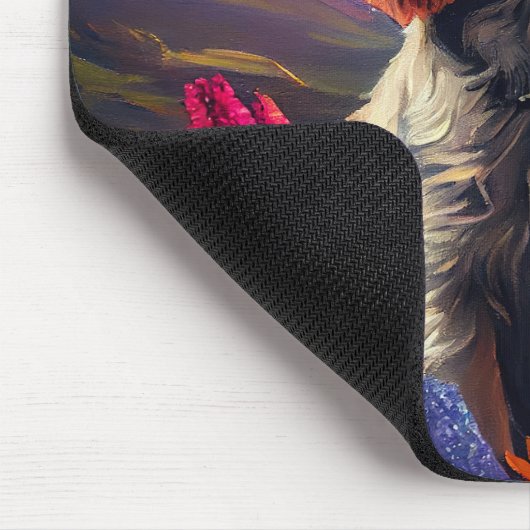 Cocker Spaniel auf einem Paddle: Ein Landschaftlic Mousepad (Ecke)