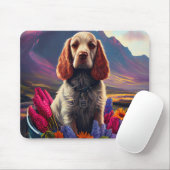 Cocker Spaniel auf einem Paddle: Ein Landschaftlic Mousepad (Mit Mouse)