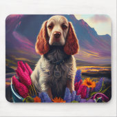 Cocker Spaniel auf einem Paddle: Ein Landschaftlic Mousepad (Vorne)