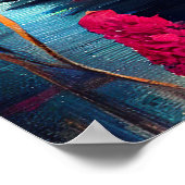 Cocker Spaniel auf einem Paddle: Ein Landschaftlic Poster (Ecke)