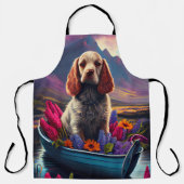 Cocker Spaniel auf einem Paddle: Ein Landschaftlic Schürze (Vorderseite)