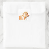 Cocker Spaniel Aufkleber, Hundekunst Quadratischer Aufkleber (Tasche)