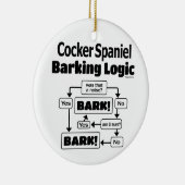 Cocker Spaniel Barking Logic Keramik Ornament (Rechts)