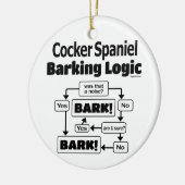Cocker Spaniel Barking Logic Keramik Ornament (Links)