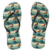 Cocker Spaniel Beach Surfmalerei Badesandalen (Fußbett)