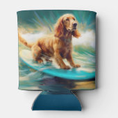 Cocker Spaniel Beach Surfmalerei Dosenkühler (Rückseite)