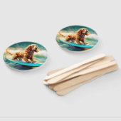 Cocker Spaniel Beach Surfmalerei Fächer (Non-assembled)