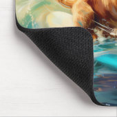 Cocker Spaniel Beach Surfmalerei Mousepad (Ecke)