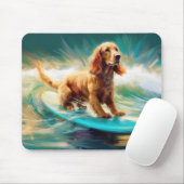 Cocker Spaniel Beach Surfmalerei Mousepad (Mit Mouse)