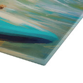 Cocker Spaniel Beach Surfmalerei Schneidebrett (Ecke)